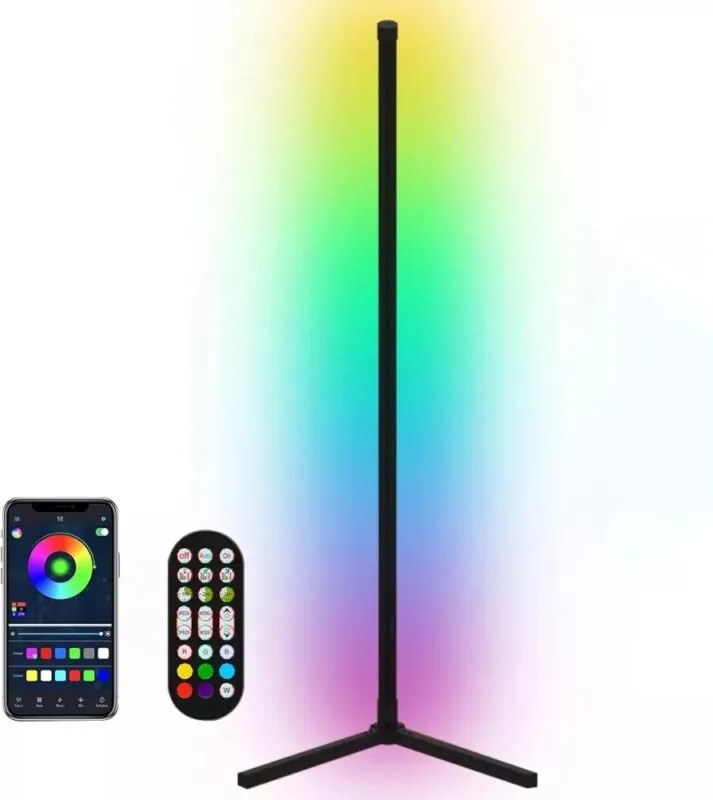 Rgb Álló Sarok Lámpa Álló Led Távirányítóval Music Sensor Alkalmazás