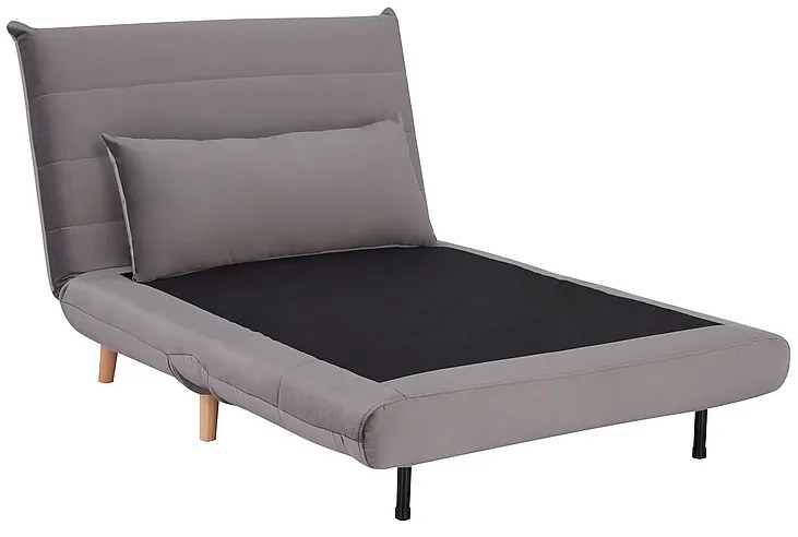 Szürke kinyitható fotel SPIKE VELVET