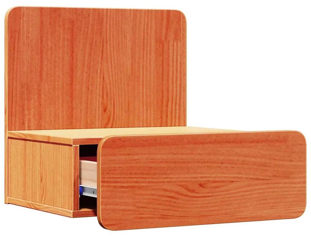 Éjjeli asztal 2 pcs Viaszbarna 44 x 32.5 x 40 cm Tömör fenyőfa
