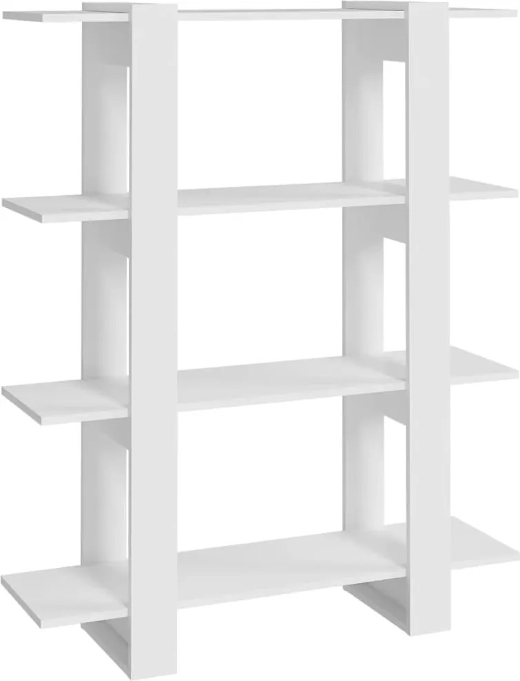 vidaXL fehér könyvszekrény/térelválasztó 100x30x123,5 cm