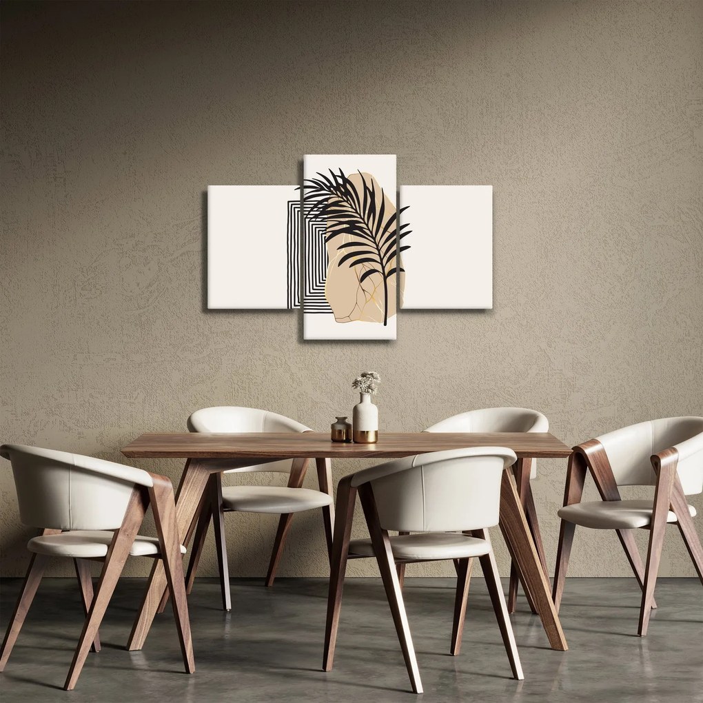 Kép - Absztrakció trópusi levelekkel N⁰3 (90x60 cm)