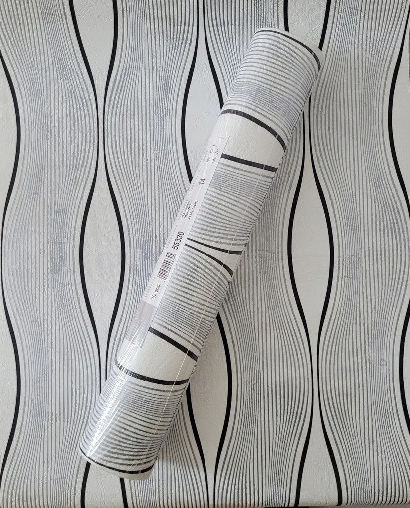 Fali tapéta, hullámok, deszka utánzat, 55330