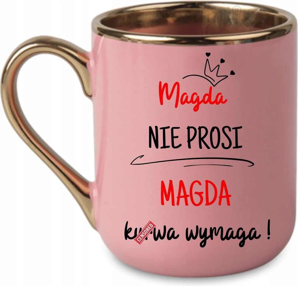 Elegáns bögre Magda nem kér Magda igényel Vitatkozni 330 Rózsaszín