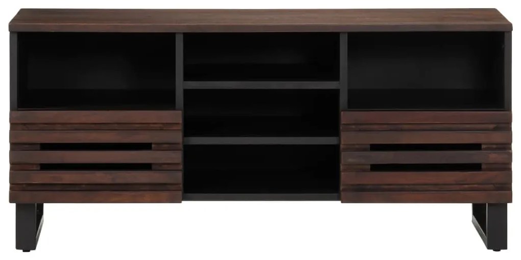 barna tömör mangófa TV-szekrény 100 x 34 x 46 cm
