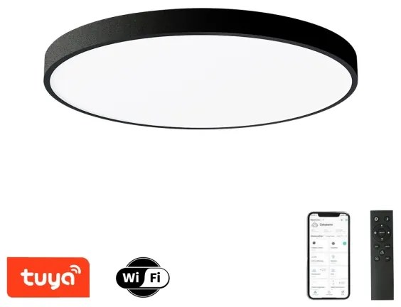 Brilagi - LED dimmelhető lámpatest POOL SMART LED/100W/230V átm. 80 cm Wi-Fi Tuya fekete + távirányító