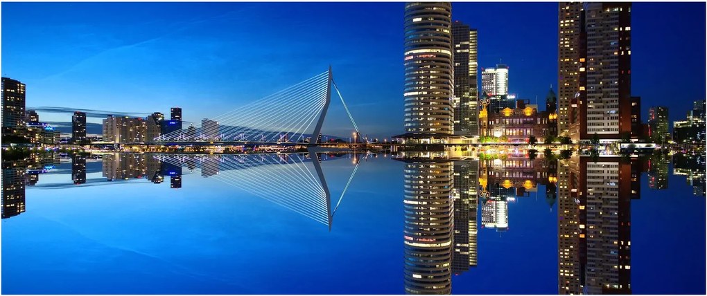 Kép - éjszaka Rotterdam (120x50 cm)