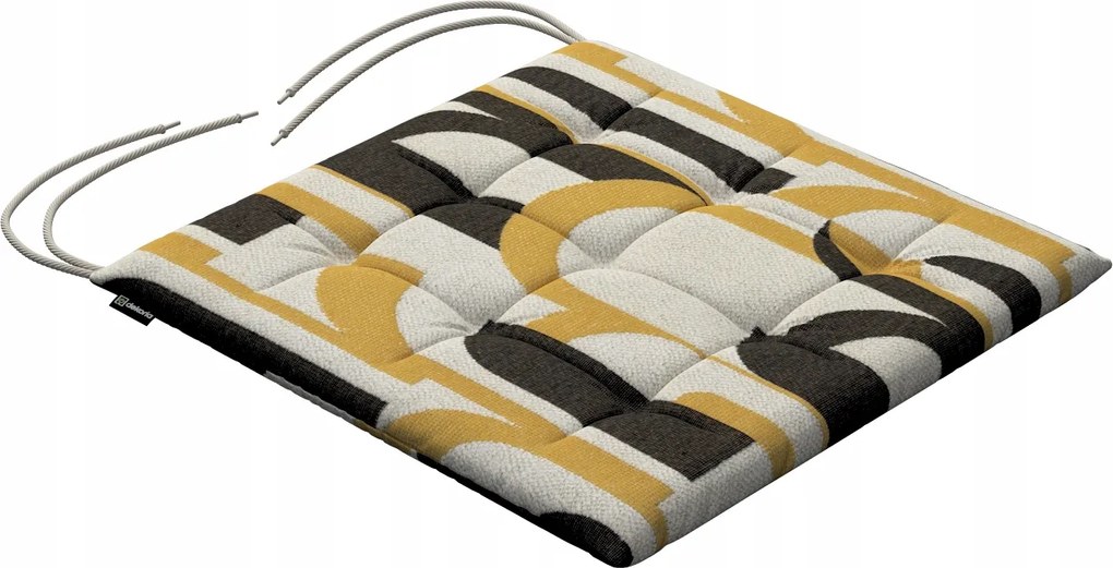 Károly székpárna 40x40 fekete-sárga