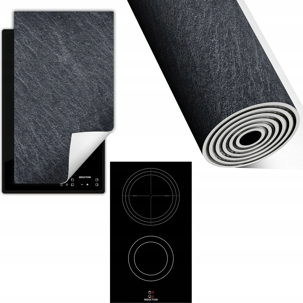Indukciós Védőszőnyeg Konyhapult 30x52 szürke pala