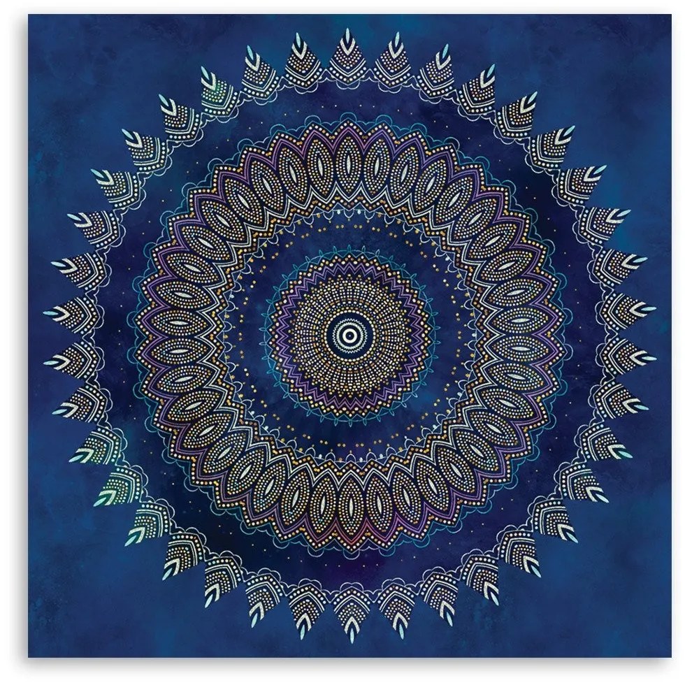 Gario Vászonkép Kék mandala - Andrea Haase Méret: 40 x 40 cm