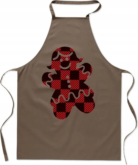 Karácsonyi konyhai kötény Mrs. Mézeskalács Neki