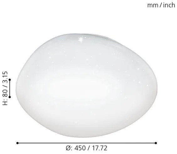Eglo 98227 - LED dimmelhető mennyezeti lámpa SILERAS-A LED/24W/230V Ø 45 cm + távirányító