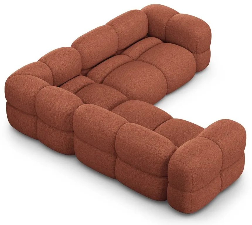 Téglavörös sarokkanapé Loretto – Cosmopolitan Design