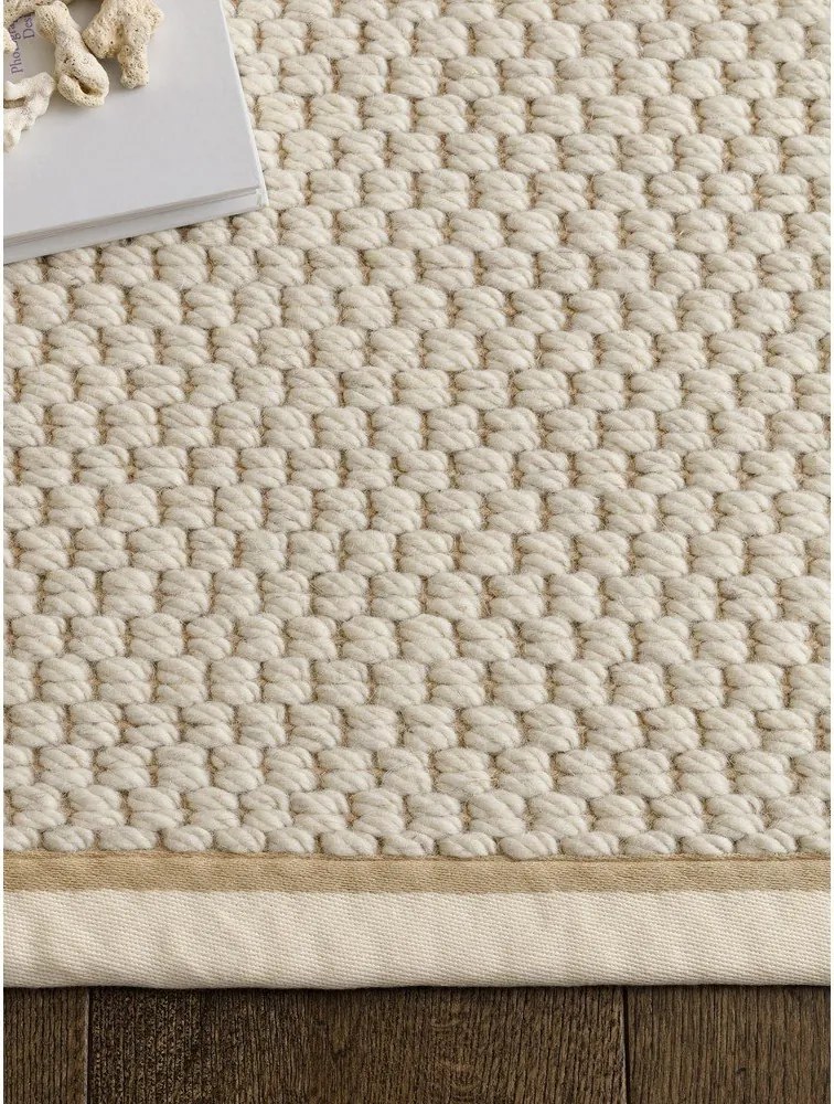 Krémszínű kétoldalas-kézi szövésű gyapjúkeverék szőnyeg 160x240 cm Korra Double Loop – Asiatic Carpets