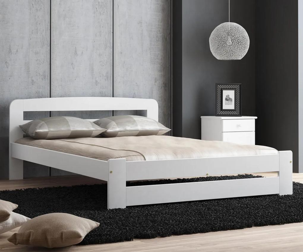 AMI nábytek Sasa ágy 120x200 tömör fenyő fehér