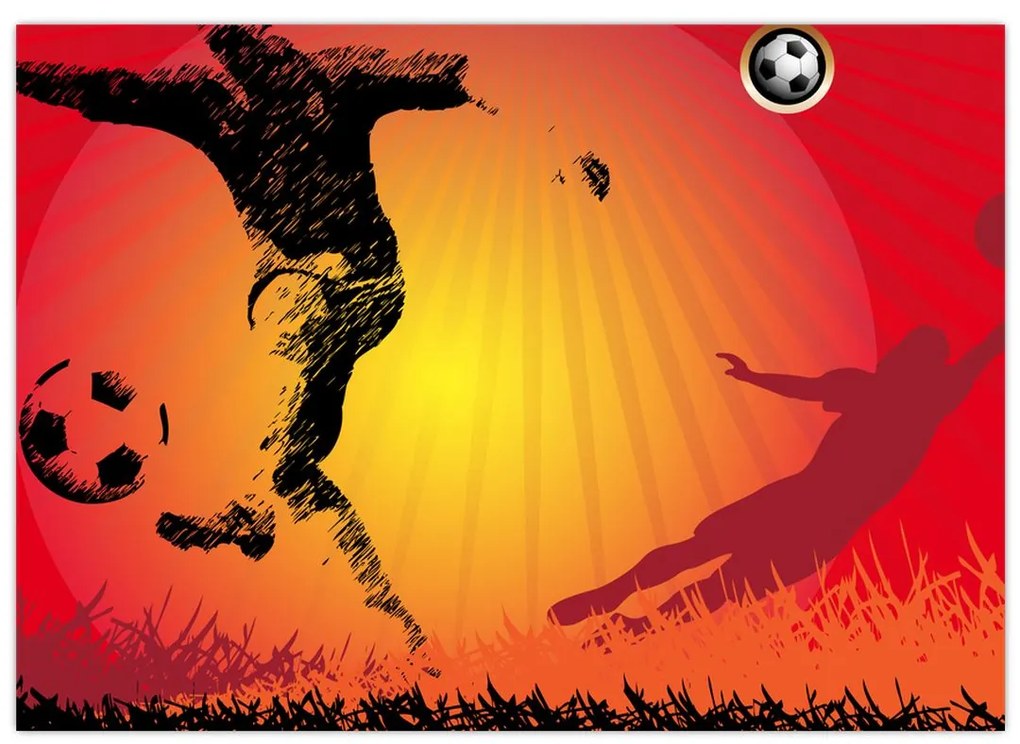 Kép - futball (üvegen) (70x50 cm)