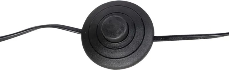 Állólámpa fekete vörös páva árnyékolóval 40 cm - Classico