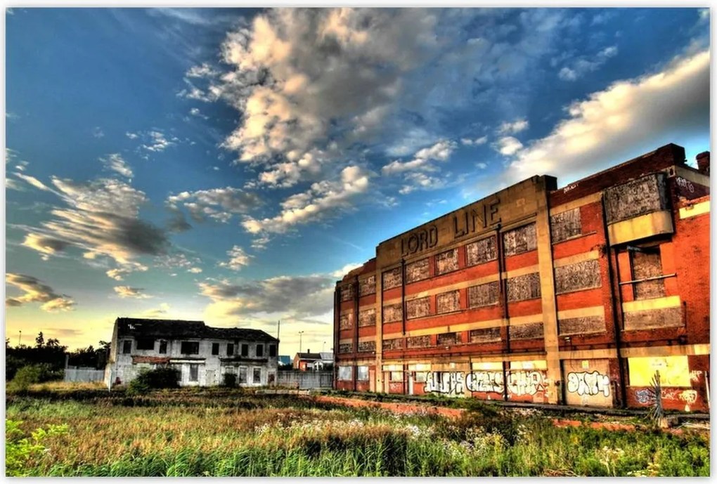 Poszterek 120x80 Felhők az épületek felett