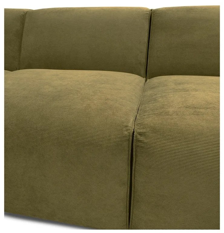 Sting zöld kordbársony sarokkanapé, jobb oldali - Scandic