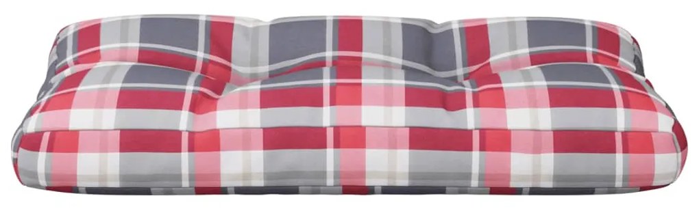 piros kockás szövet raklappárna 80 x 40 x 12 cm