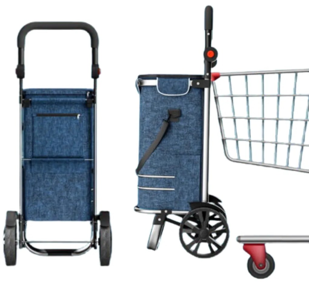 Jurhan EASY bevásárlótáska kerekekkel, 50l, kék