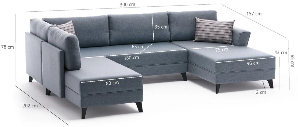 Széthúzható kanapé  Belli (antracit). 1063001