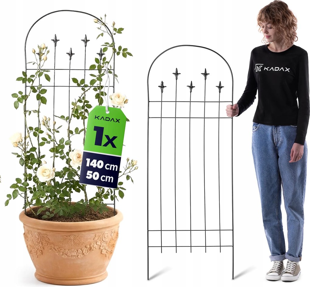 1 Db Kerti Pergola Terasz Támasztó Kúszó Rózsa Fém 140cm