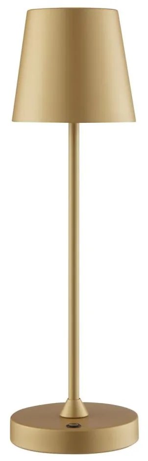 Brilliant - LED fényerőszabályozható, tölthető, érintésvezérlésű asztali lámpa ELORA LED/2,5W/5V 2700K IP44 arany