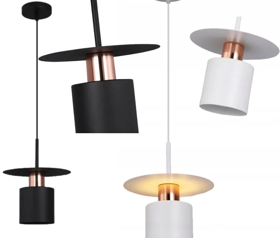 Elegáns lámpa modern designnal fekete