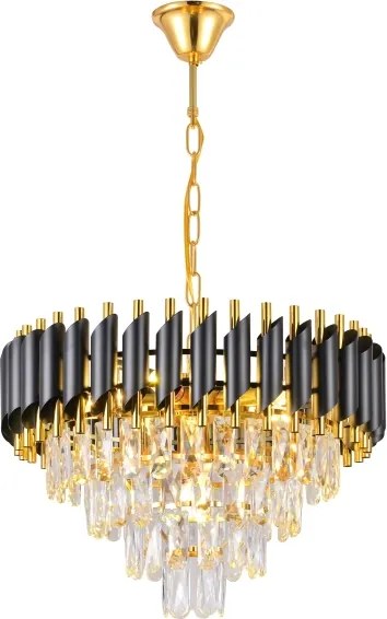 Brilagi - ECLIPSE láncos csillár 7xE14/10W/230V Ø 48 cm fekete/arany