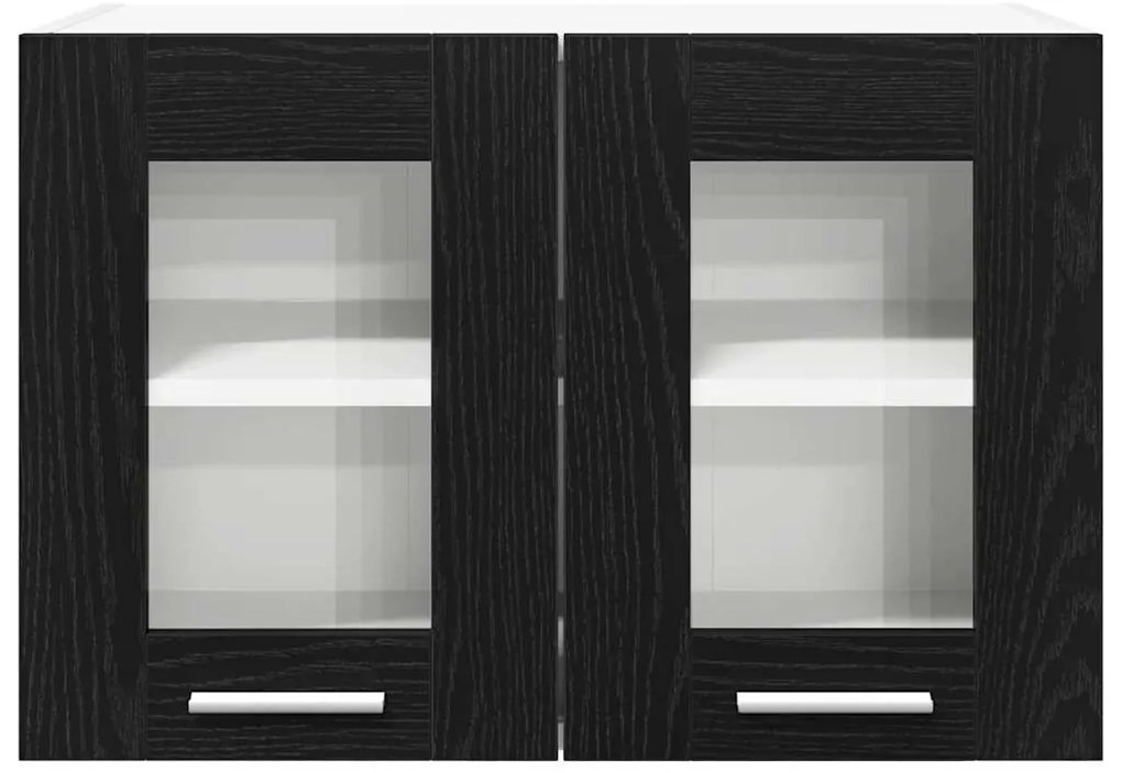 Függő szekrény Riga 2 pcs Fekete tölgy 60 x 31 x 40 cm Faanyag