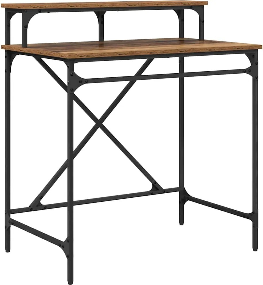vidaXL Asztal Öreg fa 80 x 50 x 90 cm Faanyag