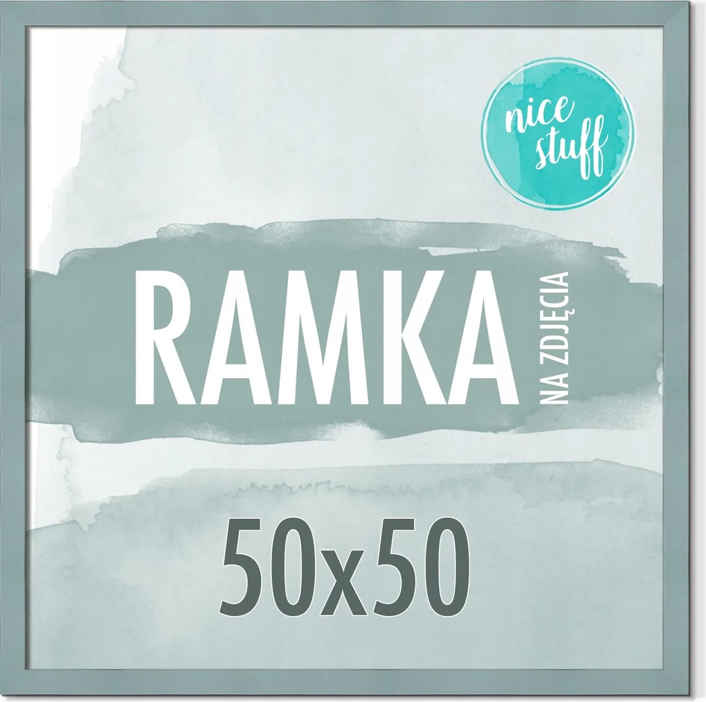Képkeret 50x50 Képkeretek Fénykép szögletes Szürke-kék