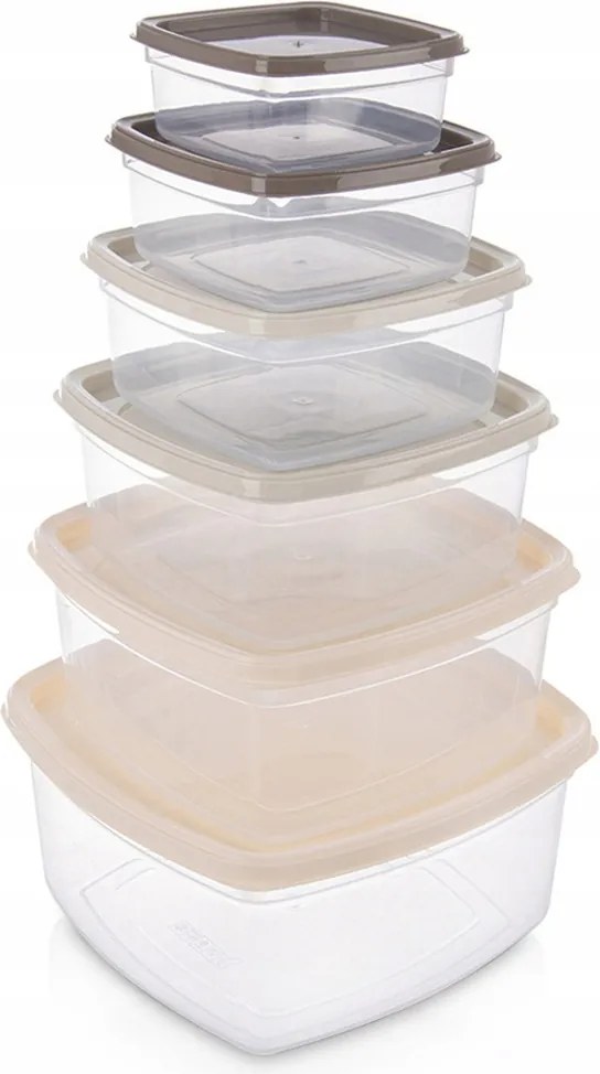 6x Konyhai Tárolók Élelmiszer Élelmiszerek Tároló Szett