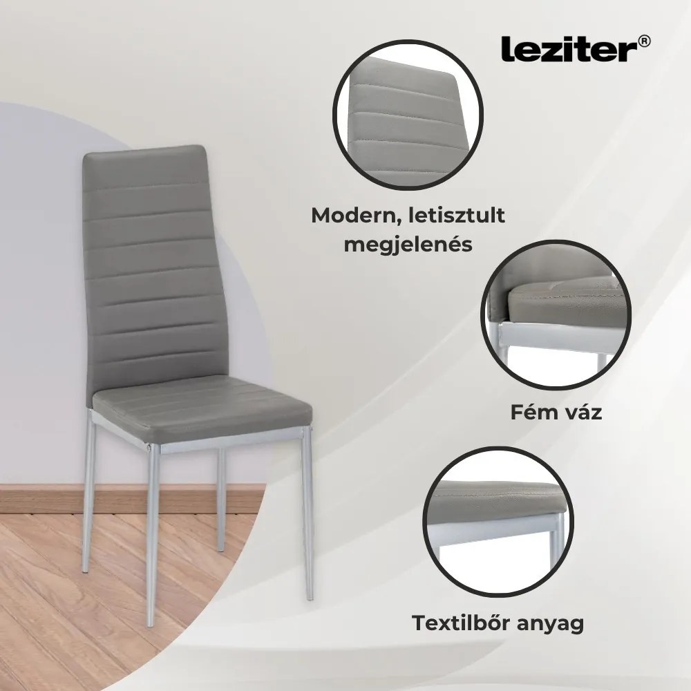 Renton 4+1 étkező garnitúra szürke-szürke