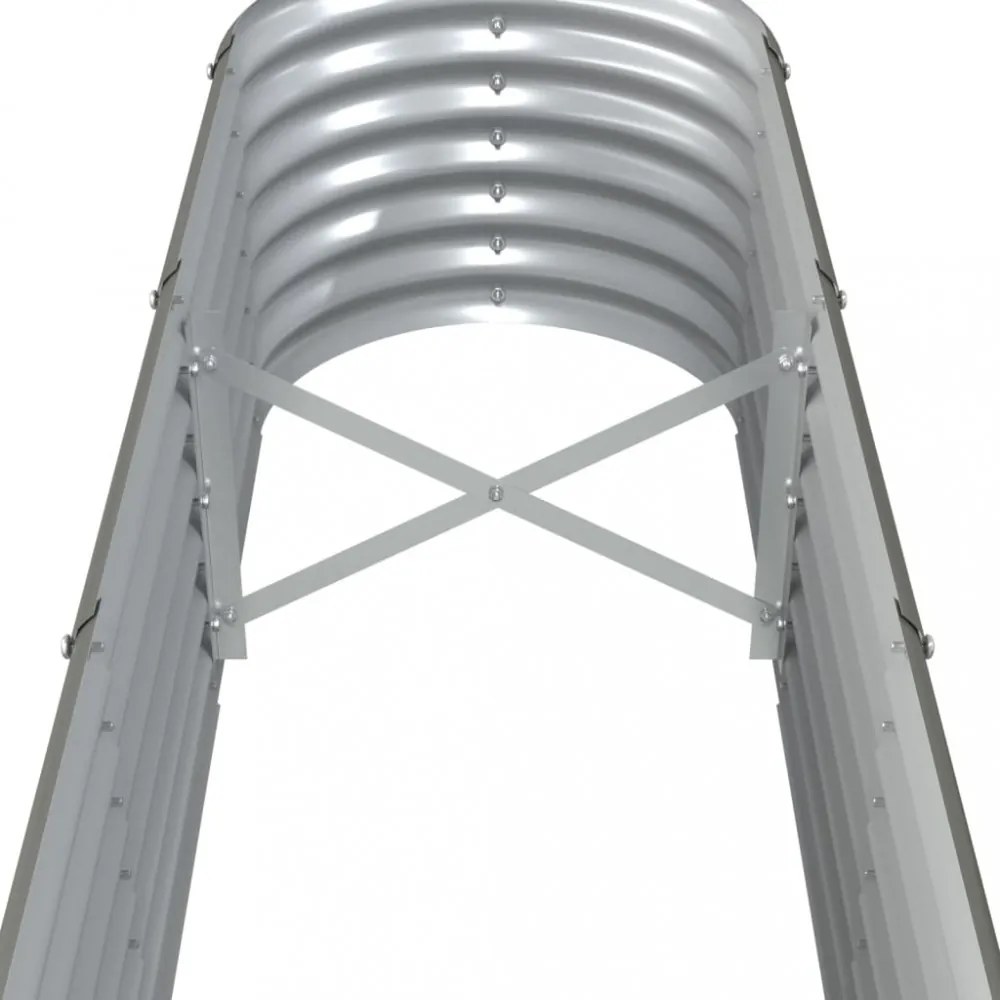 szürke horganyzott acél kerti magaságyás 260x40x36 cm