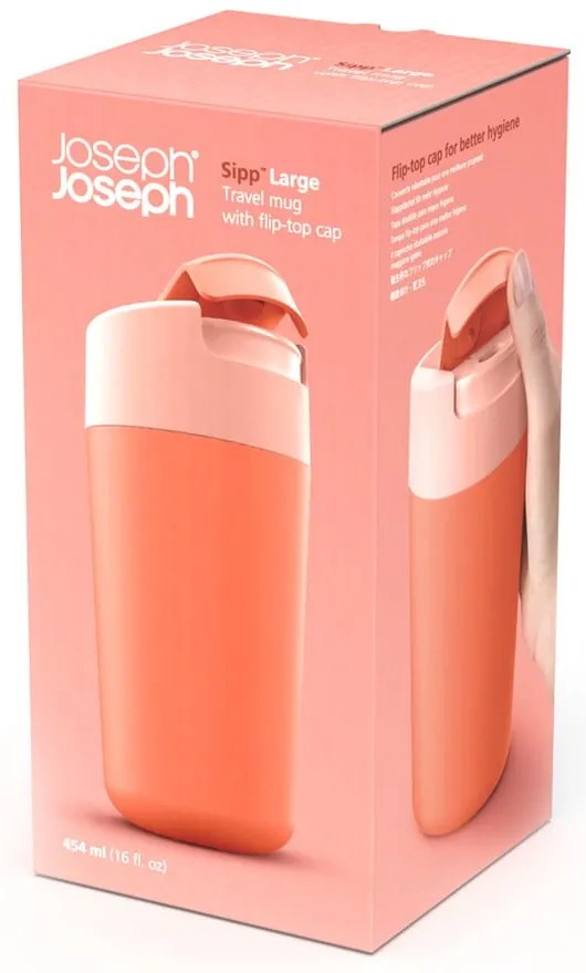 Narancssárga utazóbögre 450 ml Sipp – Joseph Joseph