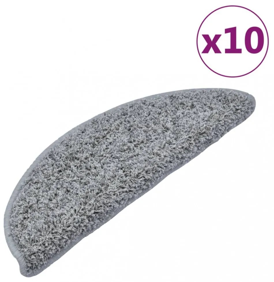 10 db szürke lépcsőszőnyeg 65 x 21 x 4 cm