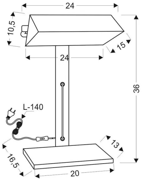Asztali lámpa BANKIER 1xE14/40W/230V