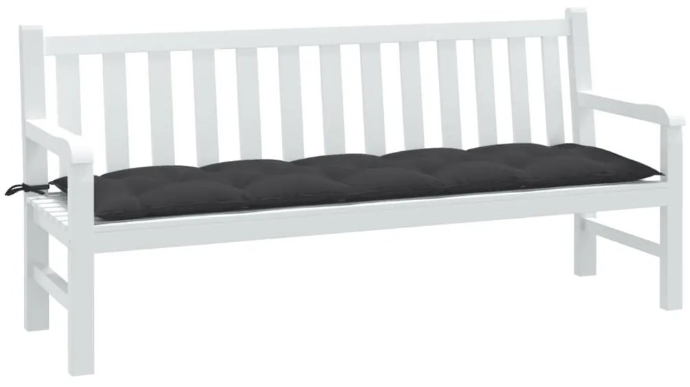melange antracitszürke szövet kerti padpárna 180 x 50 x 7 cm
