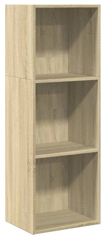 sonoma tölgy színű szerelt fa könyvespolc 40 x 30 x 114 cm