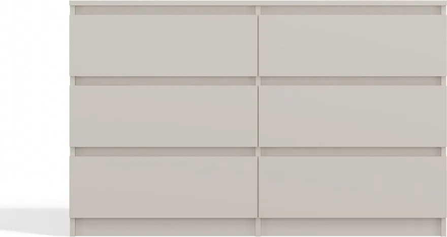 M6 120 fiókos szekrény, 120x75x30 cm, kasmír