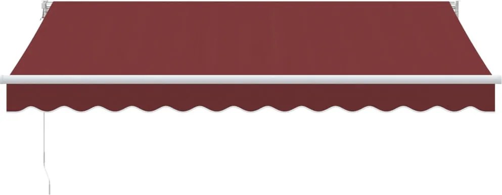 Burgundi vörös kézzel kihúzható napellenző 350 x 250 cm