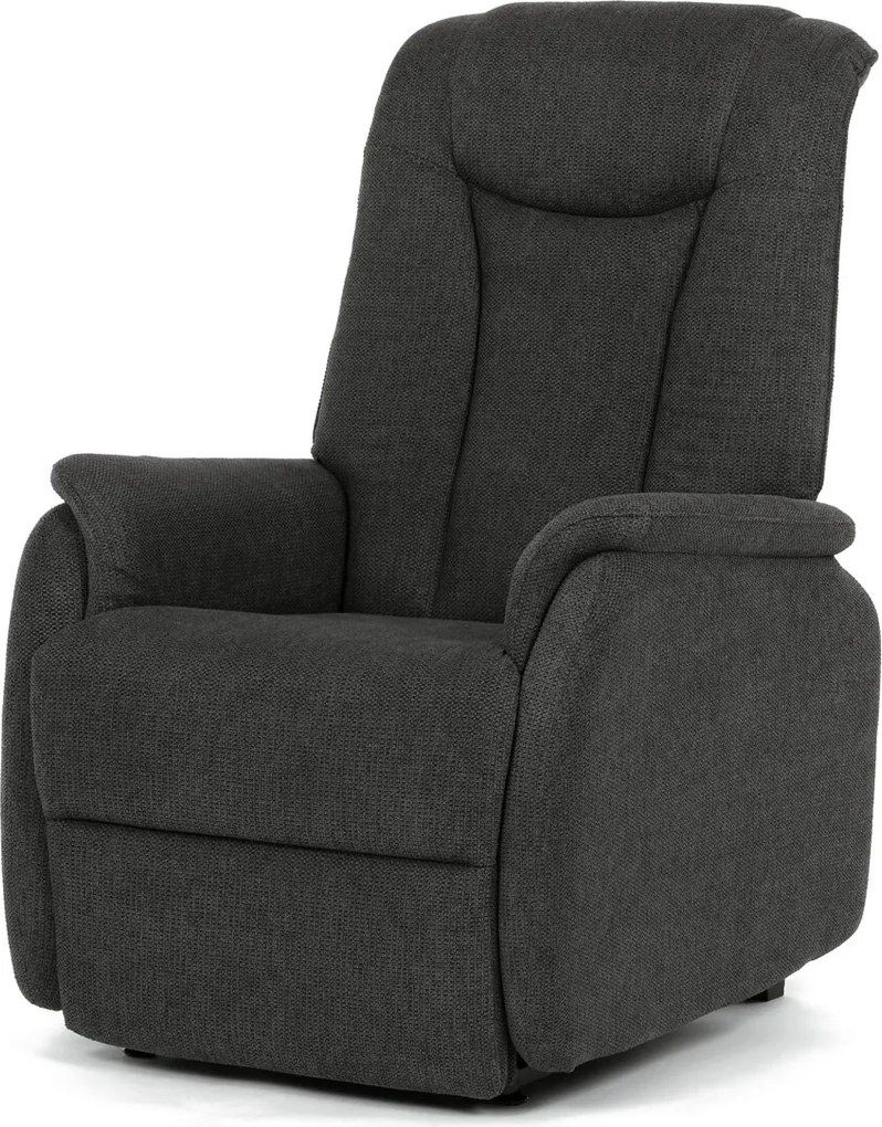 Szürke elektromos relaxfotel kábeles vezérléssel, szövet kárpitozással, TV-L8963 GREY2