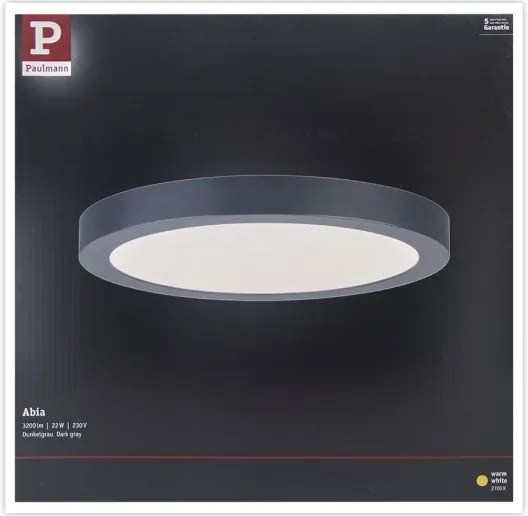 Paulmann 70988 - LED/22W Mennyezeti lámpa ABIA 230V antracit