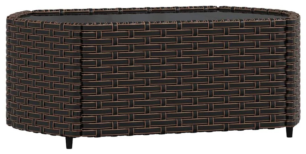 3 részes barna polyrattan kerti ülőgarnitúra párnával