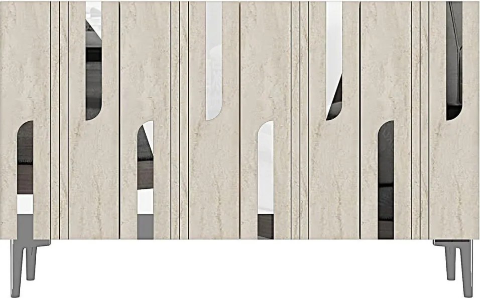 Nota 120 - White, Travertine, Silver