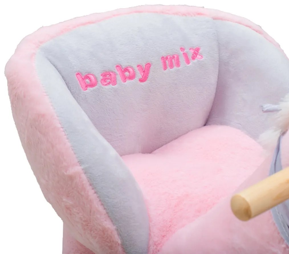 Hintázó játék zenével Baby Mix – rózsaszín unikornis