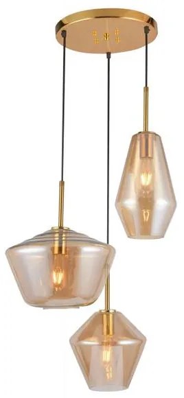 Lámpa Mennyezeti lámpatest LIME 3P,7993,AC220-240V,50/60Hz,3*E27,IP20,átmérő 35cm,hármas,arany