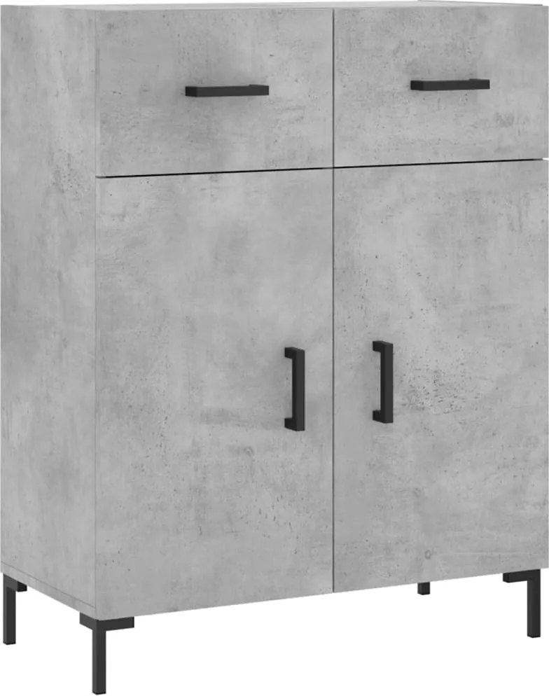 vidaXL betonszürke szerelt fa tálalószekrény 69,5 x 34 x 90 cm