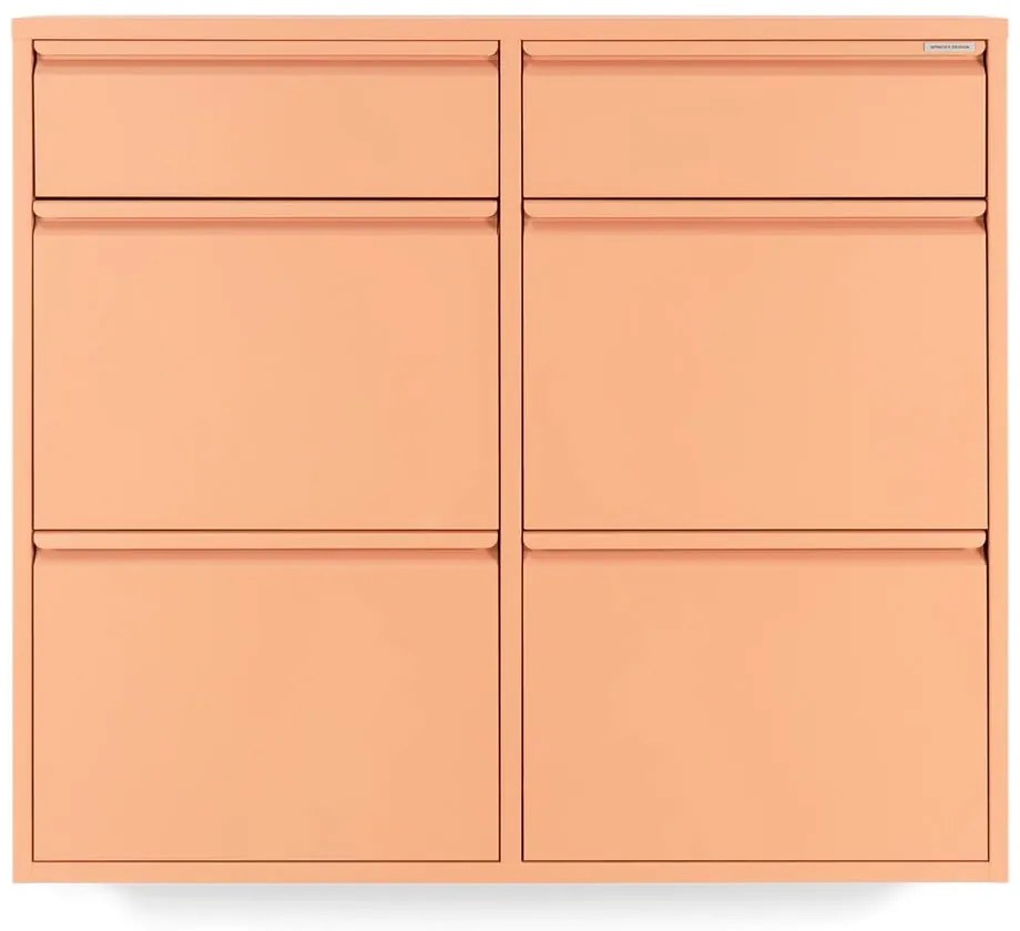 Lazacszínű fém billenő ajtós cipőtartó 98x86x15 cm Billy – Spinder Design